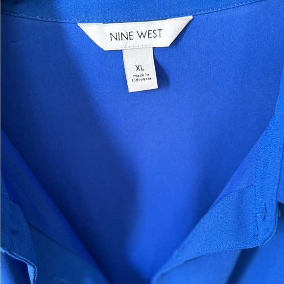 Nine West Blue Sleeveless Button-Down Dress. Sz XL - Picture 4 of 8